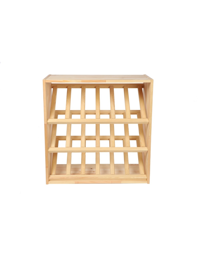 Regały - Modułowy Regał na Wino RW61 (3 Ukośne Leżnie) – Naturalne Drewno - product b2b.wamar.biz 4