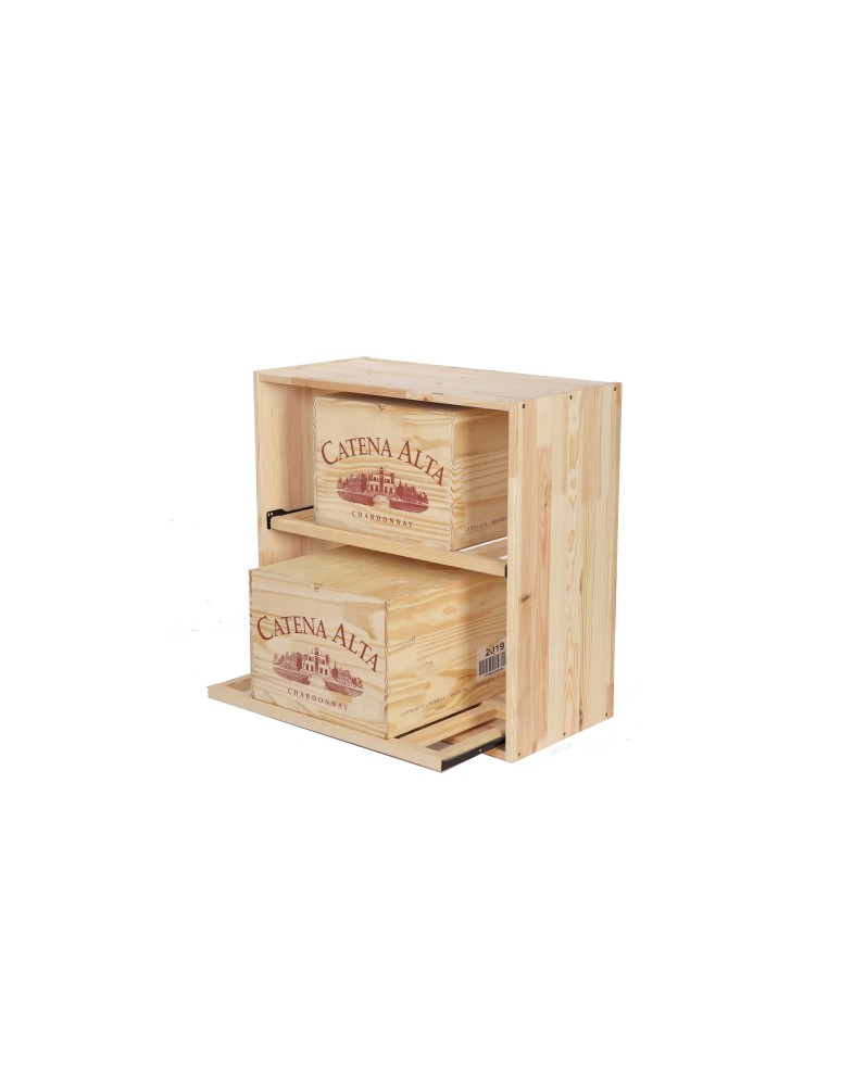 Regały - Modułowy Regał na Wino RW61 (2 Wysuwane Leżnie) – Naturalne Drewno - product b2b.wamar.biz 6