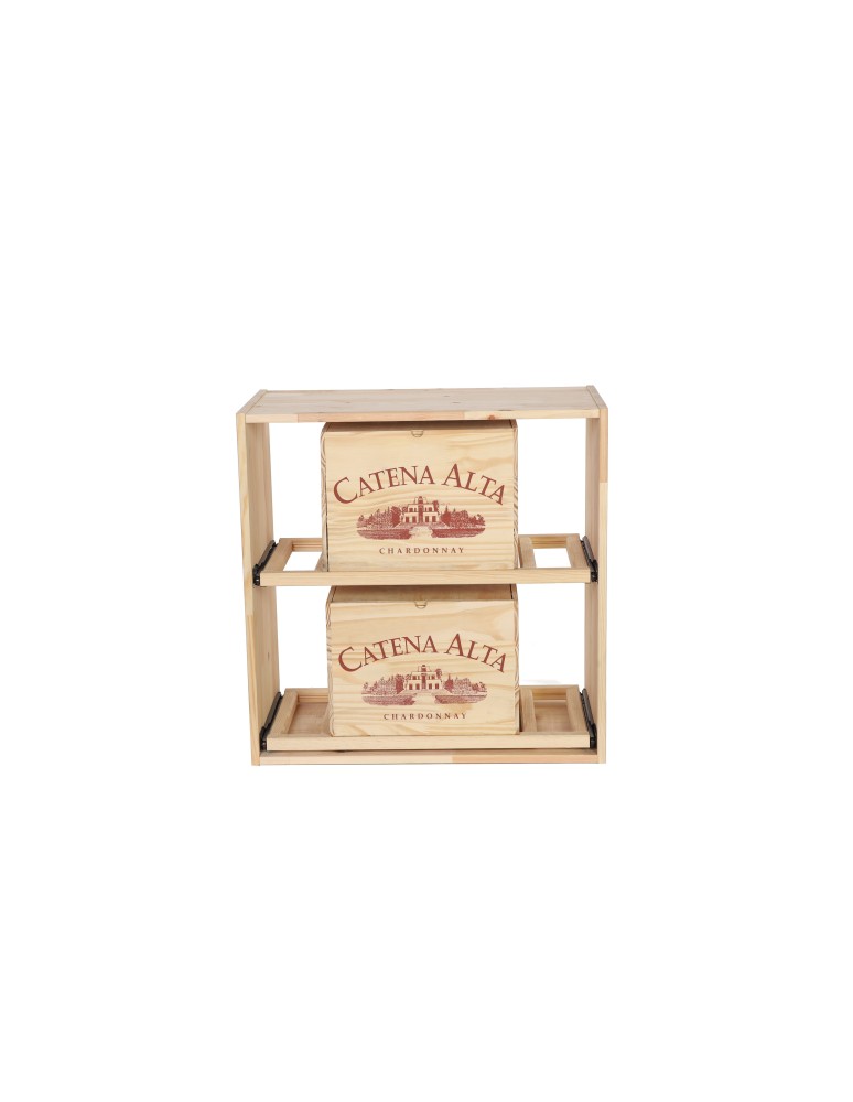 Regały - Modułowy Regał na Wino RW61 (2 Wysuwane Leżnie) – Naturalne Drewno - product b2b.wamar.biz 8