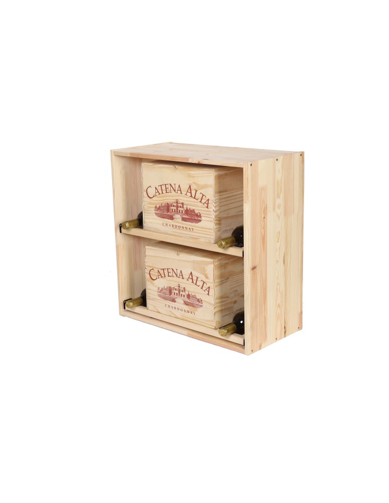 Regały - Modułowy Regał na Wino RW61 (2 Wysuwane Leżnie) – Naturalne Drewno - product b2b.wamar.biz 10