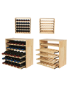 Modułowy Regał na Wino RW61 (5 Wysuwanych Leżni) – Naturalne Drewno