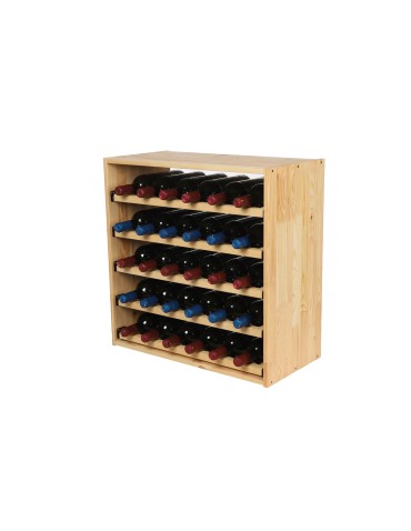 Regały - Modułowy Regał na Wino RW61 (5 Wysuwanych Leżni) – Naturalne Drewno - product 8