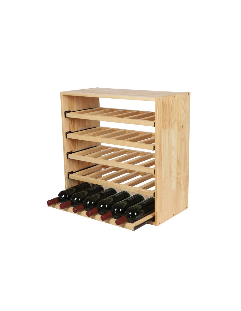 Regały - Modułowy Regał na Wino RW61 (5 Wysuwanych Leżni) – Naturalne Drewno - product b2b.wamar.biz 14