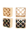 Modułowy Regał na Wino RW61 (Półki X4) – Naturalne Drewno