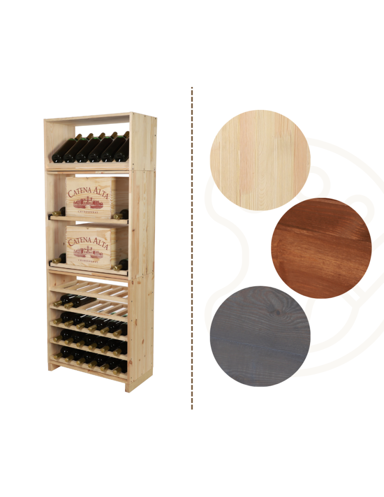 Regały - Usługa Malowania Regału na Wino RW61 - Brąz, Szary - product b2b.wamar.biz 1