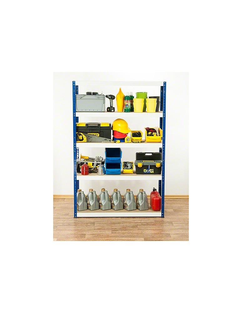 Regały - Regał Helios 196x100x35 cm 5 półek/275kg Czarno-Pomarańczowy - product b2b.wamar.biz 27