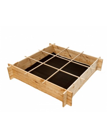 Uprawowe skrzynie ogrodowe- Warzywniaki- skrzynia do uprawy - Drewniana grządka podwyższana ZP05 /100x100 cm/ Naturalna - product 4