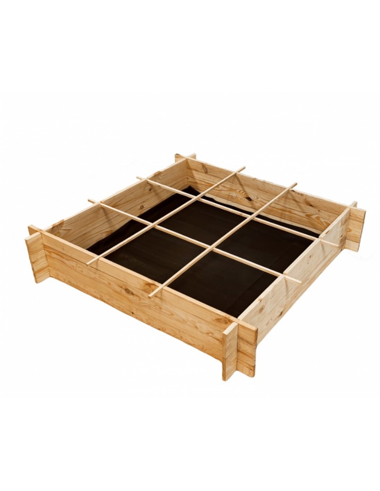 Uprawowe skrzynie ogrodowe- Warzywniaki- skrzynia do uprawy - Drewniana grządka podwyższana ZP05 /100x100 cm/ Naturalna - product b2b.wamar.biz 4