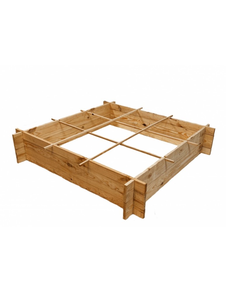 Uprawowe skrzynie ogrodowe- Warzywniaki- skrzynia do uprawy - Drewniana grządka podwyższana ZP05 /100x100 cm/ Naturalna - product b2b.wamar.biz 5