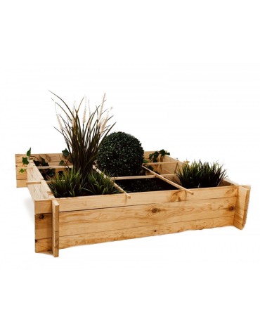 Uprawowe skrzynie ogrodowe- Warzywniaki- skrzynia do uprawy - Drewniana grządka podwyższana ZP05 /100x100 cm/ Naturalna - product 7