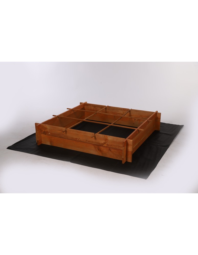 Uprawowe skrzynie ogrodowe- Warzywniaki- skrzynia do uprawy - Drewniana grządka podwyższana ZP05 /100x100 cm/ Brązowa - produkt b2b.wamar.biz 5