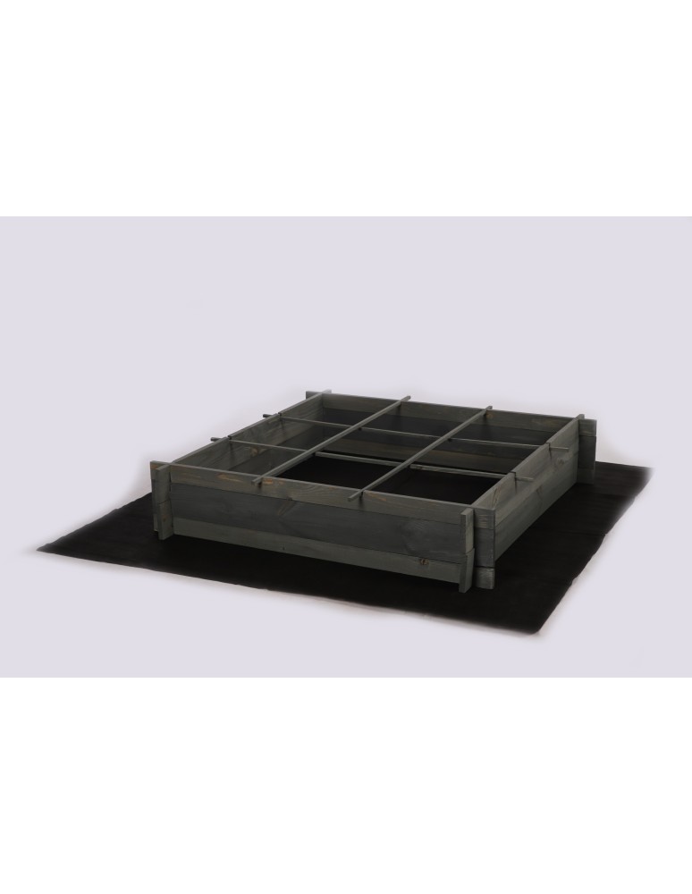 Uprawowe skrzynie ogrodowe- Warzywniaki- skrzynia do uprawy - Drewniana grządka podwyższana ZP05 /100x100 cm/ Szara - product b2b.wamar.biz 5