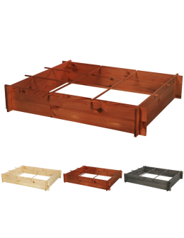 Drewniana grządka podwyższana ZP05 /100x118 cm/ Brązowa