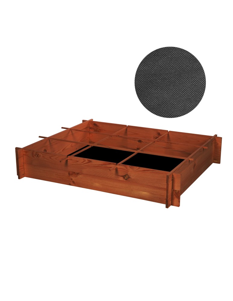 Uprawowe skrzynie ogrodowe- Warzywniaki- skrzynia do uprawy - Drewniana grządka podwyższana ZP05 /100x118 cm/ Brązowa - produkt b2b.wamar.biz 2