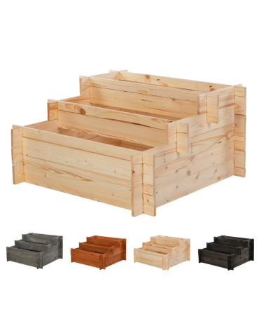 Drewniana grządka kaskadowa ZP04 / 78x75 cm / Naturalna