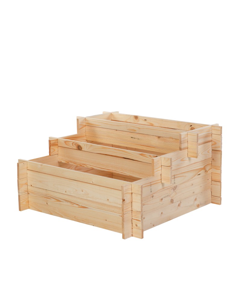 Grządki kaskadowe - Drewniana grządka kaskadowa ZP04 / 78x75 cm / Naturalna - product b2b.wamar.biz 3