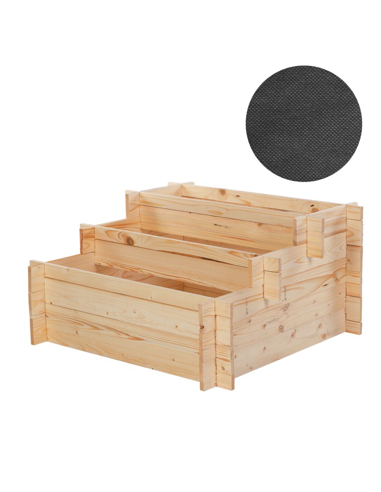 Grządki kaskadowe - Drewniana grządka kaskadowa ZP04 / 78x75 cm / Naturalna - product b2b.wamar.biz 4