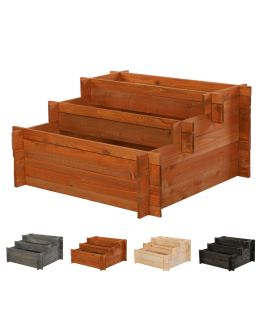 Drewniana grządka kaskadowa ZP04 / 78x75 cm / Brązowa