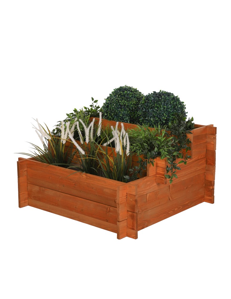 Grządki kaskadowe - Drewniana grządka kaskadowa ZP04 / 78x75 cm / Brązowa - product b2b.wamar.biz 3