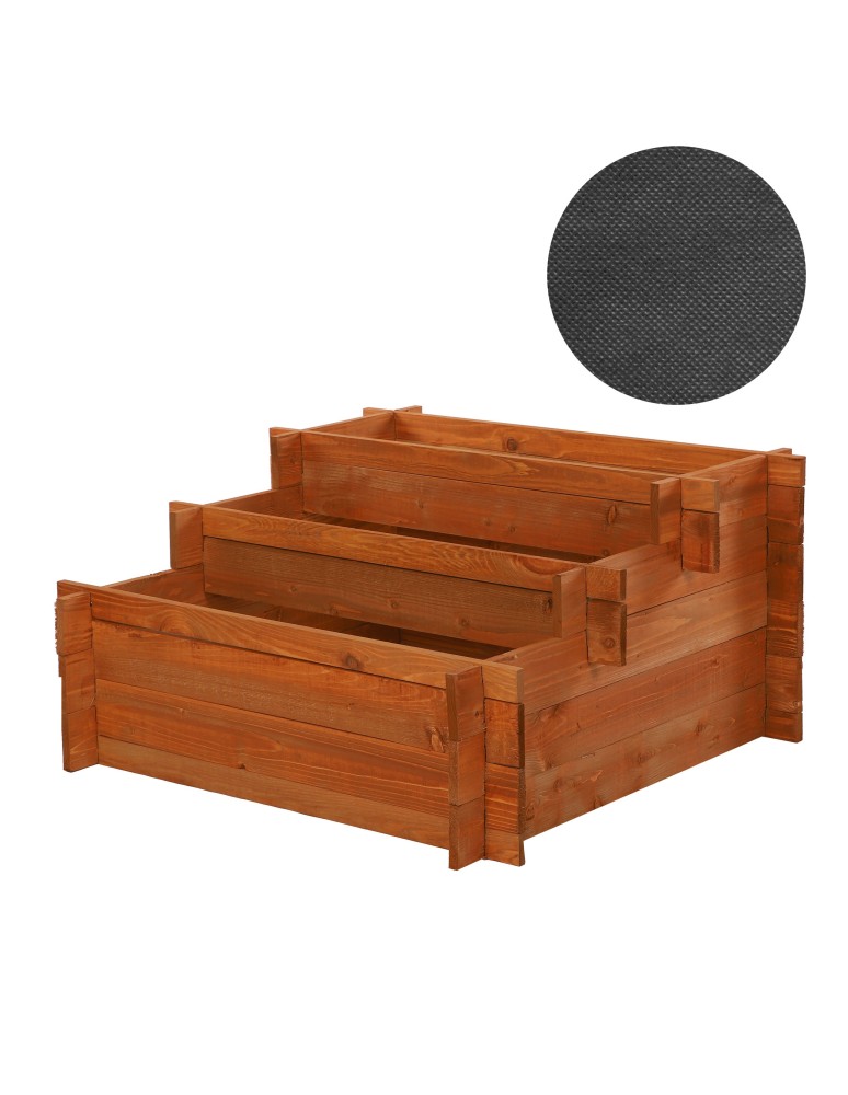 Grządki kaskadowe - Drewniana grządka kaskadowa ZP04 / 78x75 cm / Brązowa - product b2b.wamar.biz 4