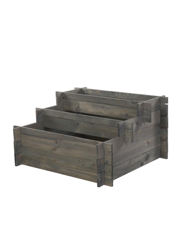 Grządki kaskadowe - Drewniana grządka kaskadowa ZP04 / 78x75 cm / Szara - product 3