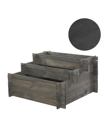 Grządki kaskadowe - Drewniana grządka kaskadowa ZP04 / 78x75 cm / Szara - product 4