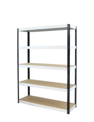 Regały - Regał Helios 196x100x60 cm 5 półek/275kg Czarno-Pomarańczowy - product 33