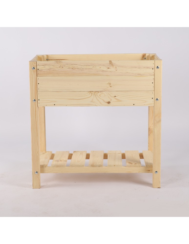 Miniszklarnie i Inspekty - Drewniany ziołownik z półką OBM / 78x40 cm / Naturalny - product b2b.wamar.biz 5