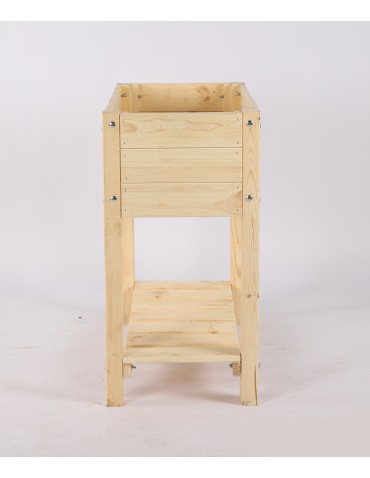 Miniszklarnie i Inspekty - Drewniany ziołownik z półką OBM / 78x40 cm / Naturalny - product 6