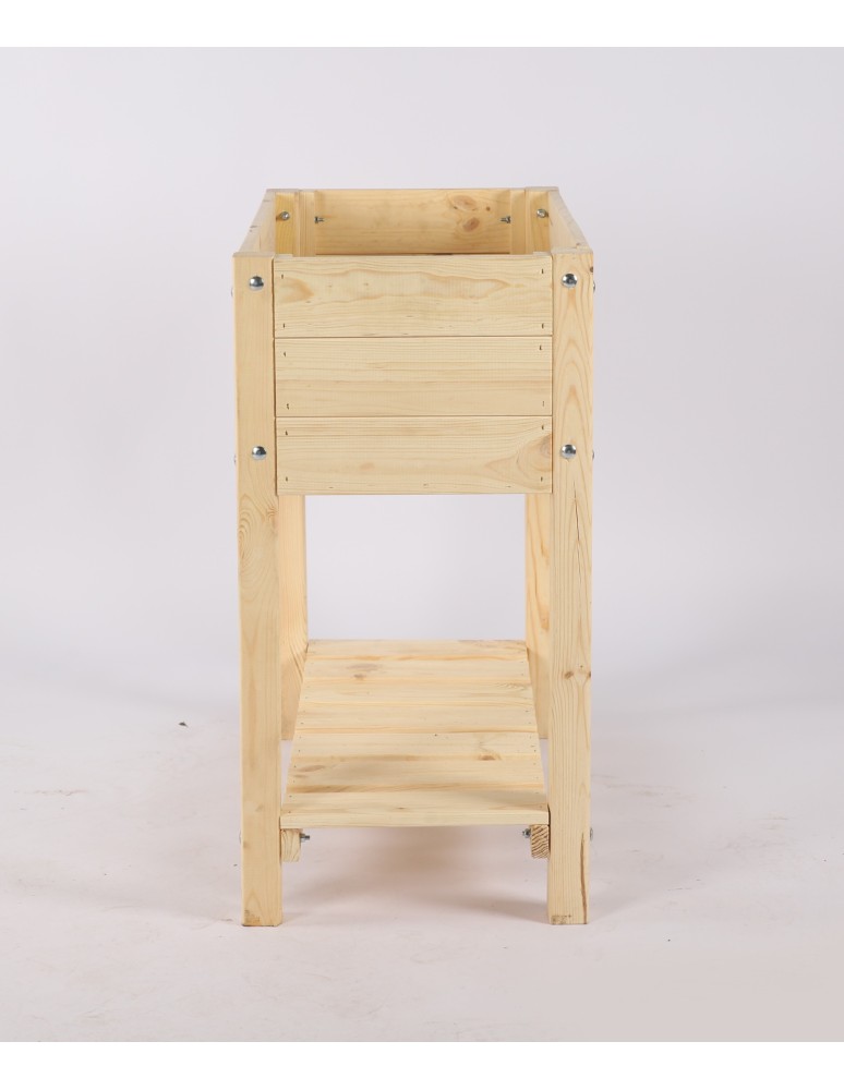 Miniszklarnie i Inspekty - Drewniany ziołownik z półką OBM / 78x40 cm / Naturalny - product b2b.wamar.biz 6