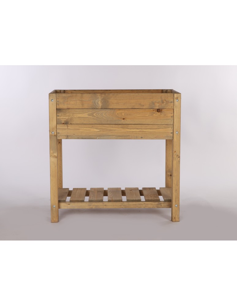 Miniszklarnie i Inspekty - Drewniany ziołownik z półką OBM / 78x40 cm / Brązowy - product b2b.wamar.biz 3