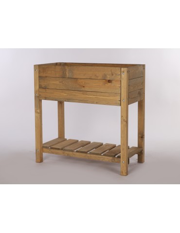 Miniszklarnie i Inspekty - Drewniany ziołownik z półką OBM / 78x40 cm / Brązowy - product 4