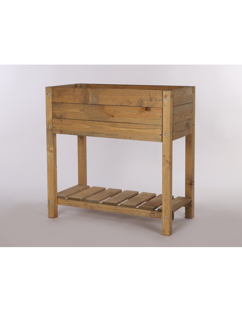 Miniszklarnie i Inspekty - Drewniany ziołownik z półką OBM / 78x40 cm / Brązowy - product b2b.wamar.biz 4