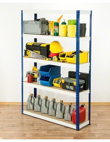 Regały - Regał Helios 196x120x35 cm 5 półek/275kg Czarno-Pomarańczowy - product 26