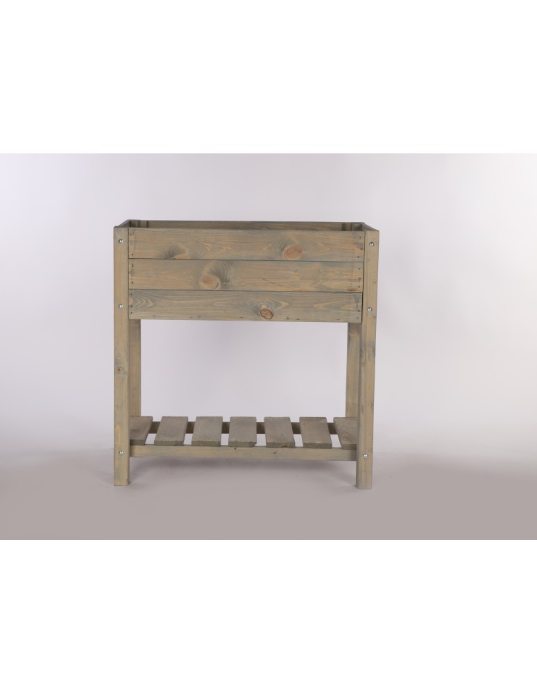 Miniszklarnie i Inspekty - Drewniany ziołownik z półką OBM / 78x40 cm / Szary - product b2b.wamar.biz 4