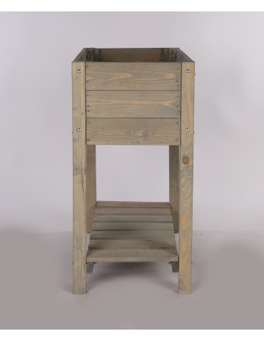 Miniszklarnie i Inspekty - Drewniany ziołownik z półką OBM / 78x40 cm / Szary - product 6