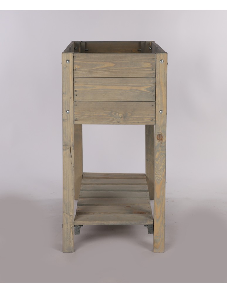 Miniszklarnie i Inspekty - Drewniany ziołownik z półką OBM / 78x40 cm / Szary - product b2b.wamar.biz 6