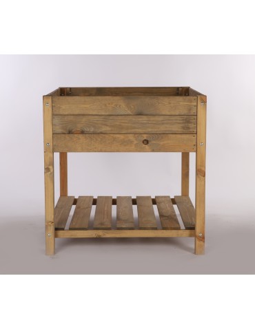 Miniszklarnie i Inspekty - Drewniany ziołownik z półką OBM / 78x78 cm / Brązowy - product 5