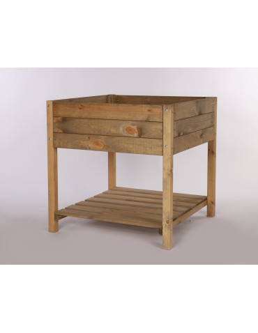 Miniszklarnie i Inspekty - Drewniany ziołownik z półką OBM / 78x78 cm / Brązowy - product 6