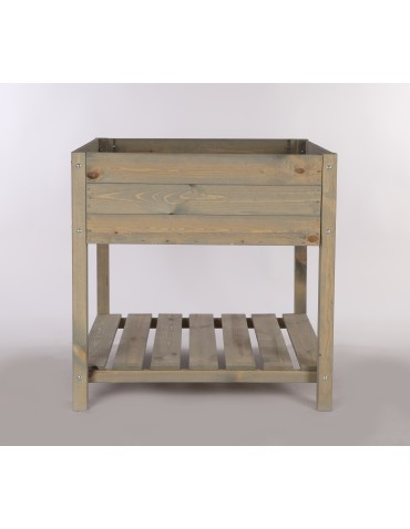 Miniszklarnie i Inspekty - Drewniany ziołownik z półką OBM / 78x78 cm / Szary - product 3