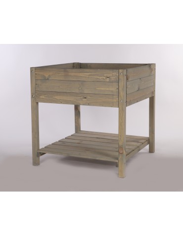 Miniszklarnie i Inspekty - Drewniany ziołownik z półką OBM / 78x78 cm / Szary - product 4