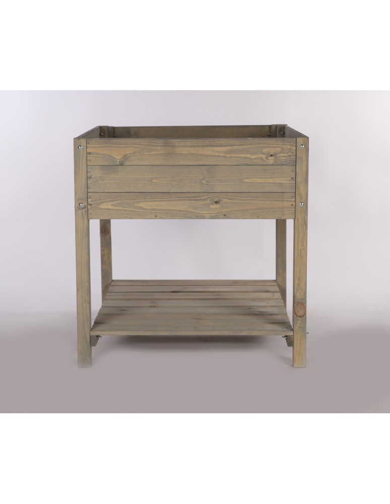 Miniszklarnie i Inspekty - Drewniany ziołownik z półką OBM / 78x78 cm / Szary - product b2b.wamar.biz 5