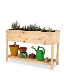 Drewniany ziołownik z półką OBM / 118x40 cm / Naturalny - product 2