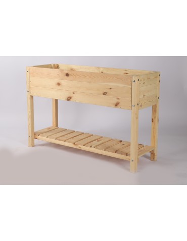 Miniszklarnie i Inspekty - Drewniany ziołownik z półką OBM / 118x40 cm / Naturalny - product 6