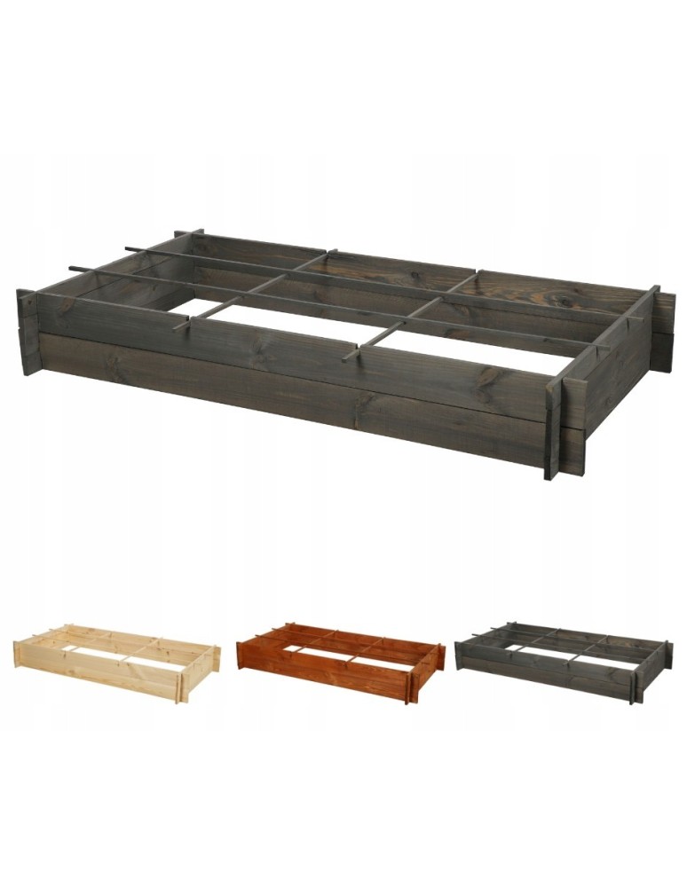 Uprawowe skrzynie ogrodowe- Warzywniaki- skrzynia do uprawy - Podwyższona grządka skrzynia na warzywa drewniana donica zioła 150x80cm EKO - product b2b.wamar.biz 1