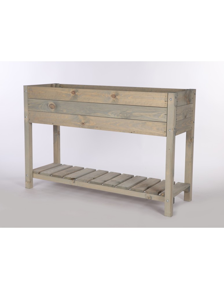 Miniszklarnie i Inspekty - Drewniany ziołownik z półką OBM / 118x40 cm / Szary - product b2b.wamar.biz 3