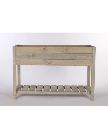 Miniszklarnie i Inspekty - Drewniany ziołownik z półką OBM / 118x40 cm / Szary - product 4