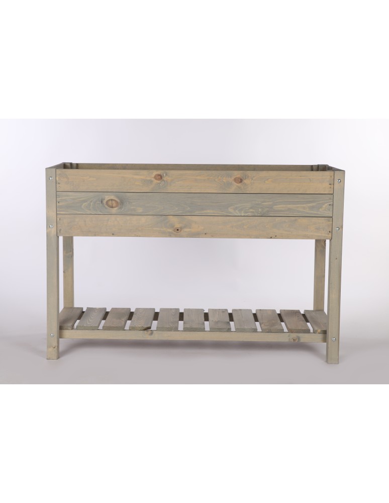 Miniszklarnie i Inspekty - Drewniany ziołownik z półką OBM / 118x40 cm / Szary - product b2b.wamar.biz 4