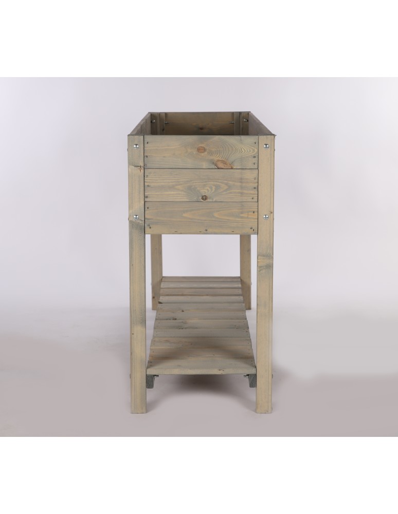 Miniszklarnie i Inspekty - Drewniany ziołownik z półką OBM / 118x40 cm / Szary - product b2b.wamar.biz 5