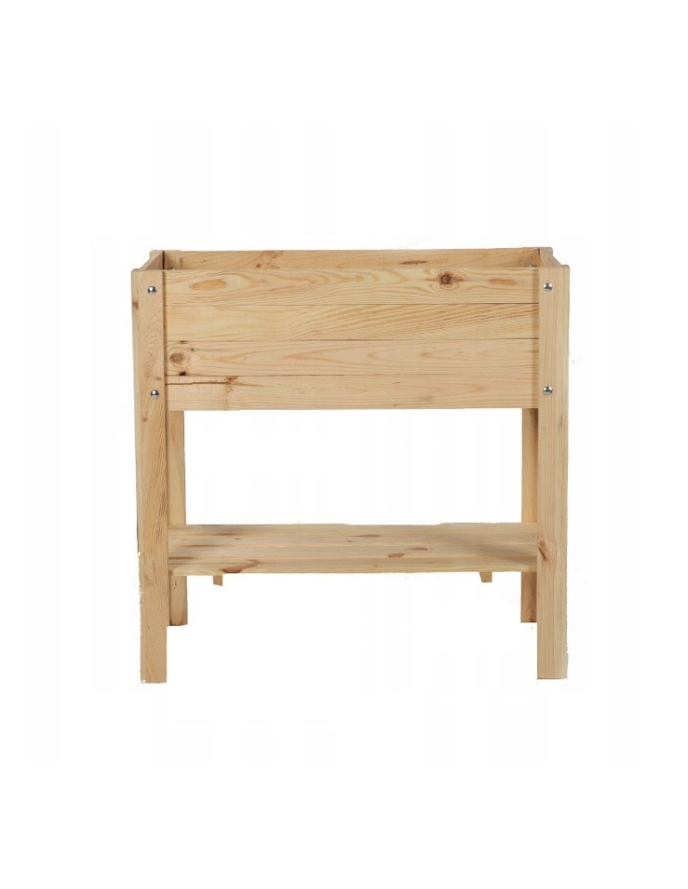 Grządki i Warzywniaki - Drewniany ziołownik z półką Z12 / 80x37 cm / Naturalny - product b2b.wamar.biz 4